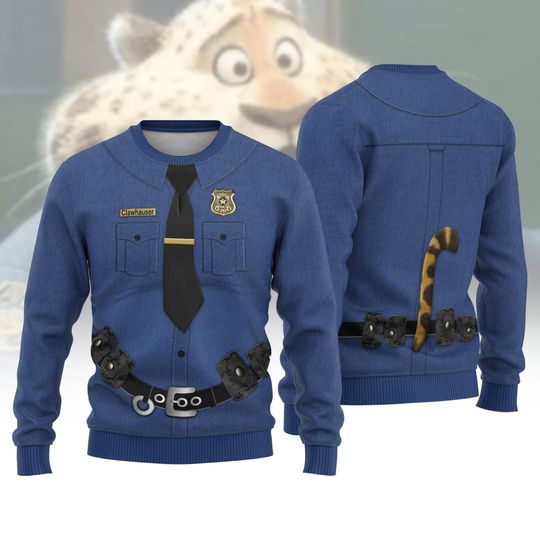 Discover Clawhauser Christmas Sweater, Zootopia Cosplay Costume, Disneyland Shirt, Disney World Shirt, Disney Xmas Sweater, Holiday Sweater