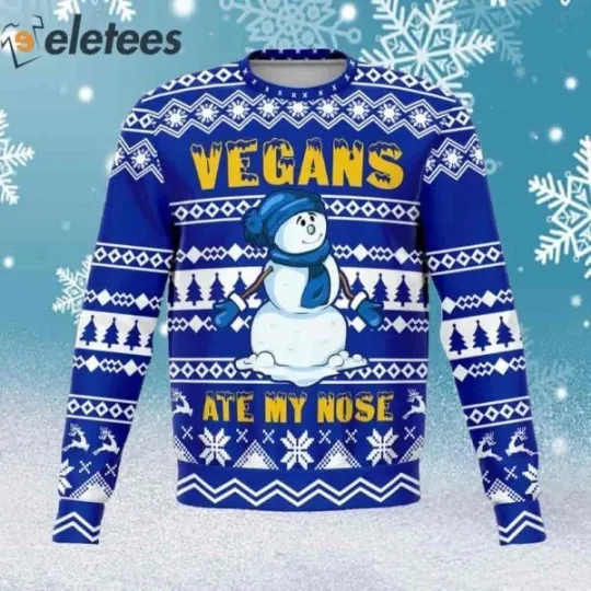 Discover BG Vegans Ate My Nose Ugly Christmas Sweater