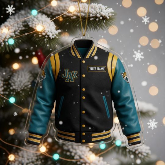 Discover Personalized Jacksonville Jacket Ornament, Acrylic Christmas Ornament for Football Fans, Sports Lover Gift