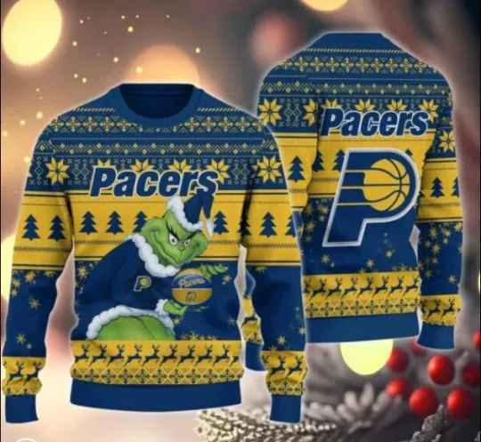 Discover Indiana Basketball Team funny character Stolen Christmas Sweater Funny Holiday Unisex