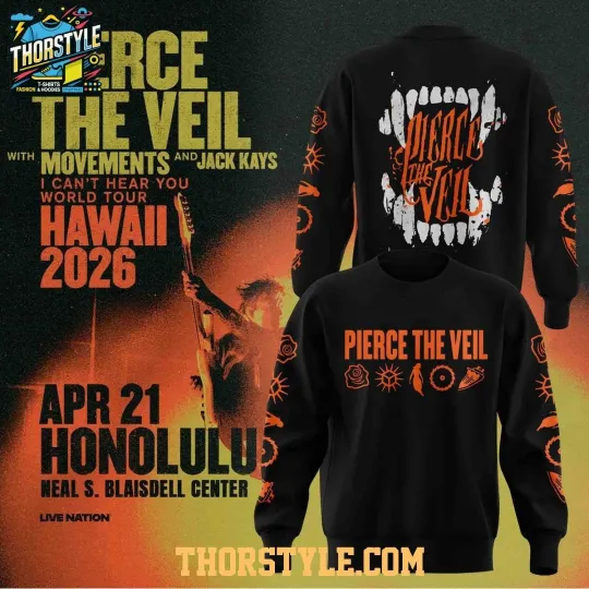 Pierce The Veil Celebrating I Can’t Hear You World Tour 2026 sweater
