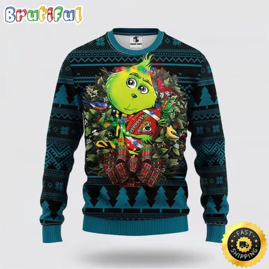 football Jacksonville Jaguar Ugly Sweater funny character Hug Ugly Christmas Sweater