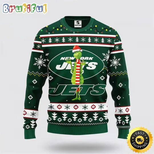 football New Yark Jet Ugly Sweater Funny funny character Ugly Christmas Sweater