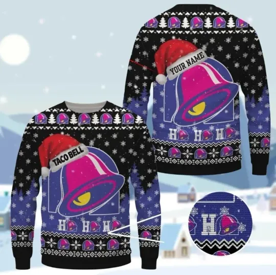 Custom Taco Bell Christmas Ugly Sweater