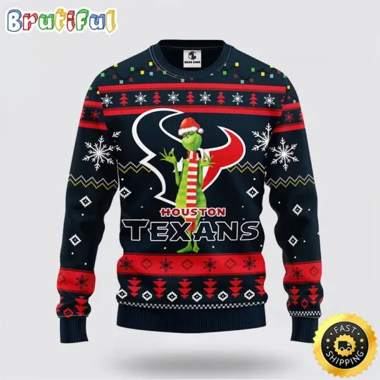 football Houston Texans Ugly Sweater Funny funny character Ugly Christmas Sweater