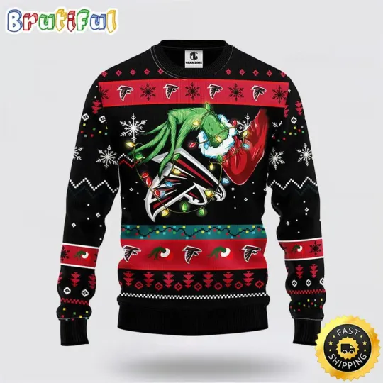 football Atlanta Falcans Ugly Sweater The Hand Of funny character Ugly Christmas Sweater