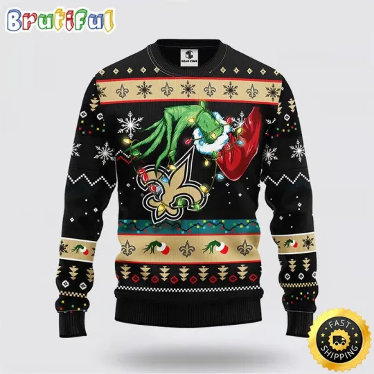 Discover football New Orlean Saint Ugly Sweater The Hand Of funny character Ugly Christmas Sweater