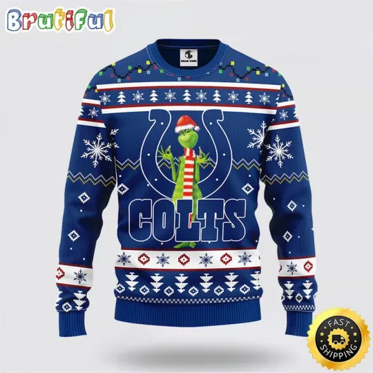 Discover football Indianapolis Colt Ugly Sweater Funny funny character Ugly Christmas Sweater