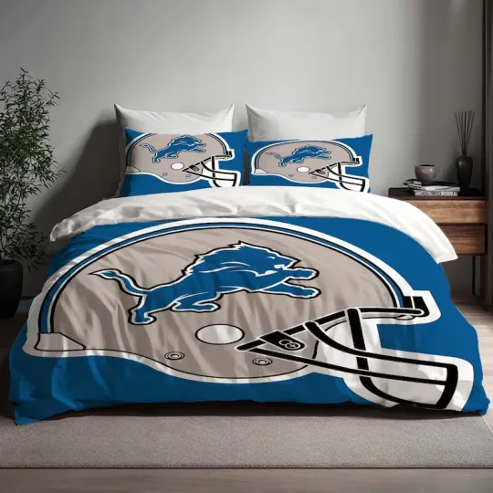 Discover Detroit Lion Duvet Cover Three Bedding Set Gift For Fans