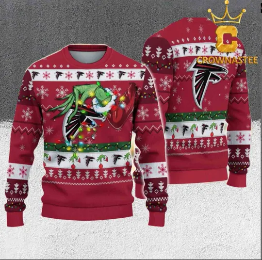 Atlanta Football funny character Ugly Christmas Sweater Holiday Fan Pullover 2025