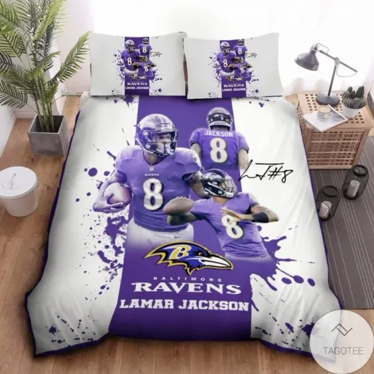 Baltimore Raven Lamar Jackson Bedding Set For Fans