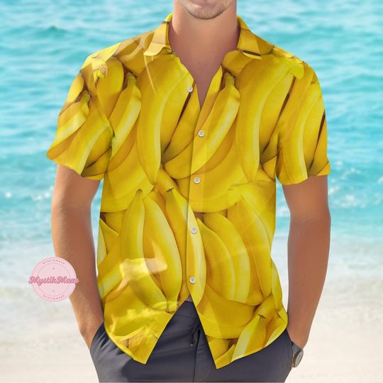 Discover Banana Hawaiian Shirt, Tropical Short Sleeve Shirt, Family Vacation Beach Shirt, Aloha Vibes Shirt