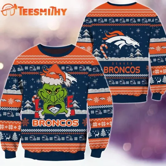 Discover Denver Bronico football funny character Football Limited Ugly Christmas Sweater