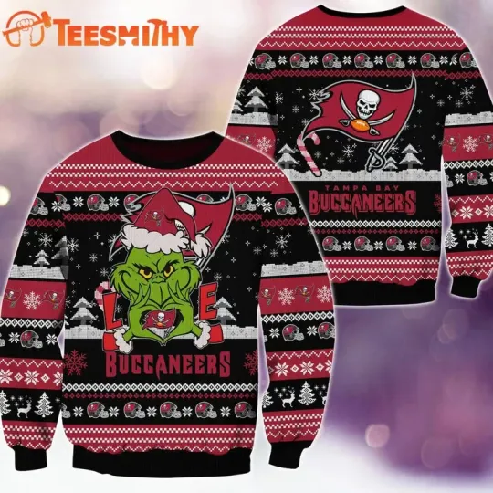 Discover Tampa Bay Buccaneer football funny character Football Limited Ugly Christmas Sweater