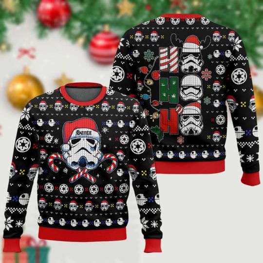 Discover Star Wars Ugly Christmas Sweater, Stormtrooper Santa Hat Sweatshirt, Funny Holiday Gift For Men Women, Xmas Festive Gift