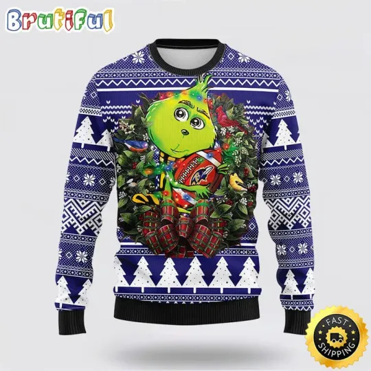 Discover football Balt!more Rav_en Ugly Sweater funny character Hug Ugly Christmas Sweater