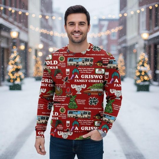 Discover National Lampoon's Ugly Christmas Sweater, Griswold Santa Sweater, Christmas Vacation Movie Shirt, Xmas Holiday Gift For Men Women