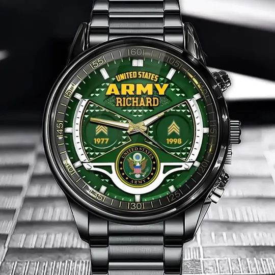Discover Personalized Military Service Commemorative Watch - Customize Your Name