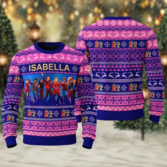 Discover Personalized Disney Descendants Zombies World Tour Christmas Ugly Sweater, Custom Descendants Zombies Concert Sweater Gift, The Rise Of Red