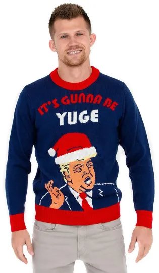 Discover Adult Unisex Trump It's Gunna Be Yuge Funny Ugly Christmas Sweater