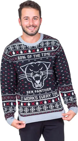 Discover Adult Unisex Anchorman Movie sx Panther Cologne Holiday Ugly Christmas Sweater