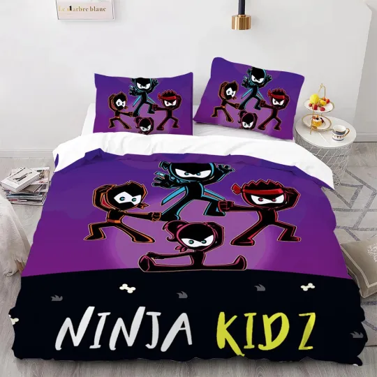 Discover Ninja kidz Fulll Size Bedding Set, Sheet Bedspreads pillowcase anime