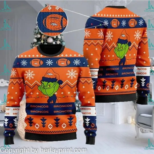 Denver The funny character Broncos Stolen Christmas Ugly Sweater