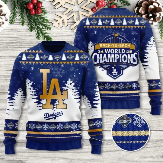Discover Los Angeles Dodgers World Series 2025 Ugly Sweater