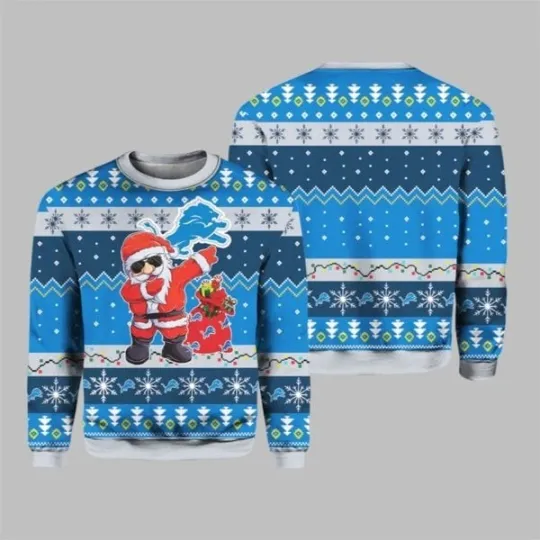 2025 Santa Claus Detroit Ugly Christmas Sweater