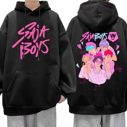 Discover KPop Demon Hunters Saja Boys Movie Hoodies Men's Women Fleece Casual Oversized Sweatshirt Fashion Hip Hop Long Sleeve Pullovers