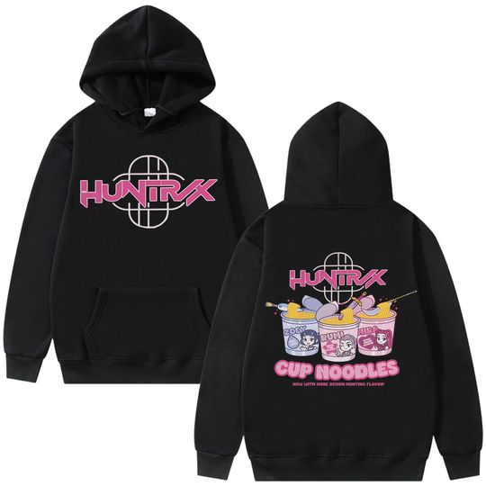 Discover Movie Kpop Demon Hunters Funny Rumi Mira Zoey Ramen Graphic Hoodie Men Women Clothing Cartoon Oversized Sweatshirt Male Pullover