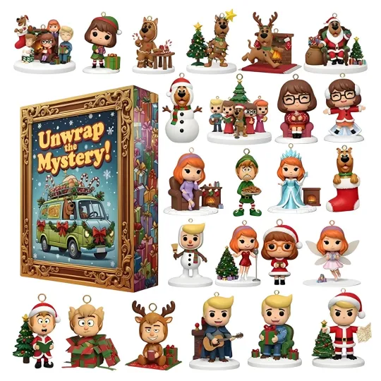 Discover Xmas Scooby Countdown Unwrnp The Mystery Advent Calendar 24 Days 2D Blind Boxes