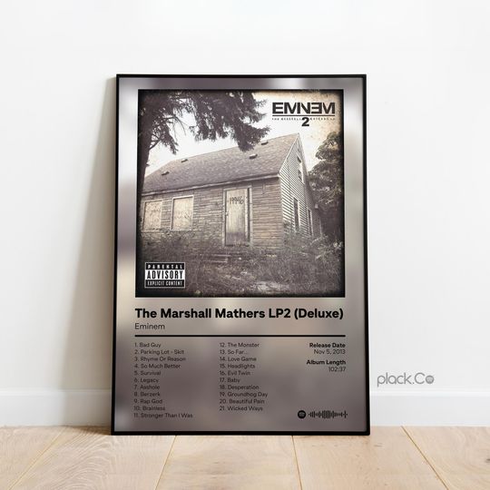 Eminem - The Marshall Mathers LP2 - Custom Album Poster - Hip Hop Wall Art
