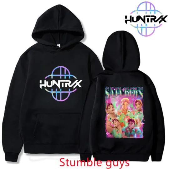 Discover Women Men New Kpop Demon Hunters Sweatshirt Autumn Winter Anime Cartoon Warm Sportswear Hoodie