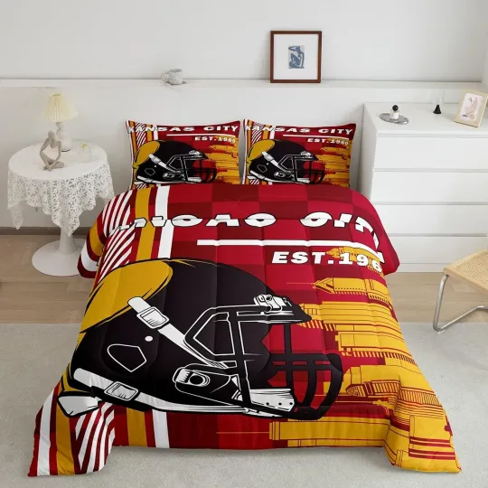 Discover American Football City Bedding Comforter Sets Football Sports Game Full Size ...
