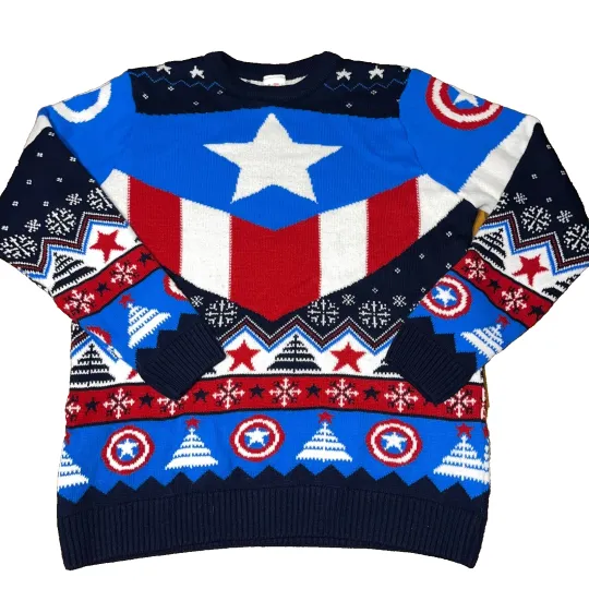 Marvel Avengers Captain America men's ugly Christmas Sweater holiday sweater