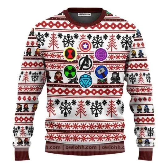 Discover Marvel Avengers Retro Ugly Sweater Partyugly sweater ideas  Ugly Christmas Sweater