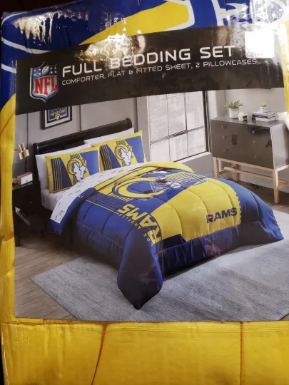 Discover football LOS ANGELES RAMS FULL SIZE BED IN A BAG-OFFICIALLY LICENSED