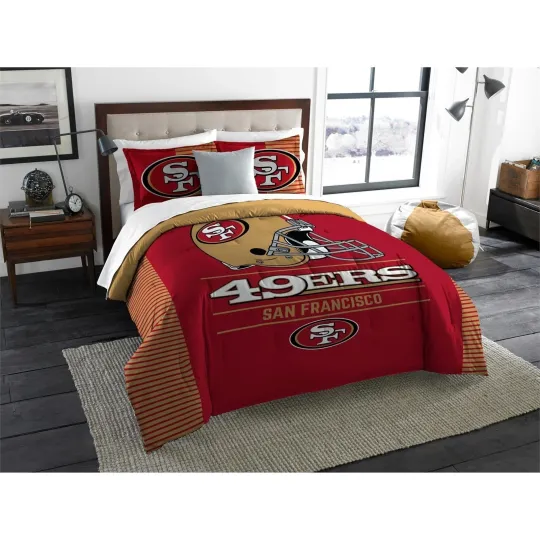 Discover football San Francisco 49ers Bedding Comforter Set, King Size Free Shipping