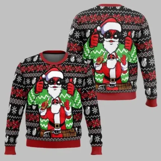Christmas Deadpool Marvel Ugly Christmas Sweater