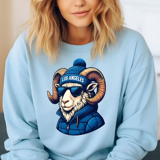 Discover Retro Los Angeles Football Shirt and Sweatshirt, Distressed Game Day Crewneck, Classic LA Sports Fan Top, Los Angeles Apparel, Football Gift