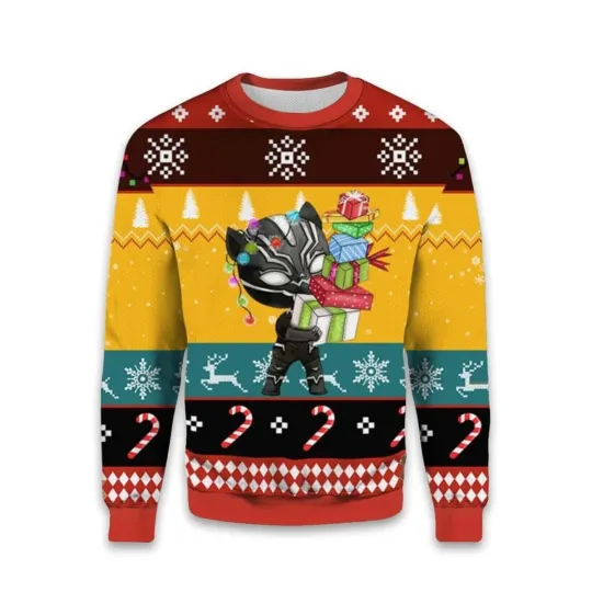 Discover 2025 Heroes Christmas Marvel Lights Ugly Christmas Sweater