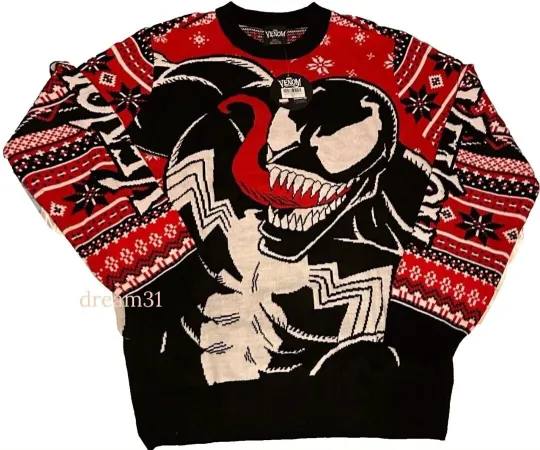 Discover BNWT Marvel Venom Christmas Holiday Ugly Sweater