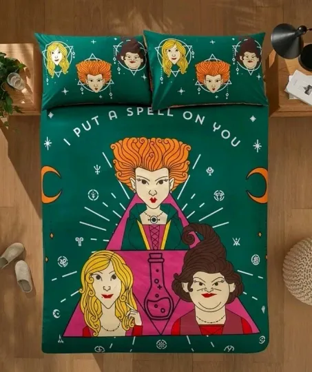 Discover Disney Hocus Pocus Sanderson Sisters Duvet Cover Set