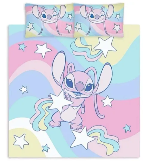 Discover Disney Lilo & Stitch Angel Pink Double Duvet Cover Set