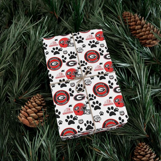 Discover Georgia Bulldog Themed Gift Wrap Papers, Dog Celebration Wrapping Paper, Pet Lover Gifts, Birthday, Holiday, and Special Occasions