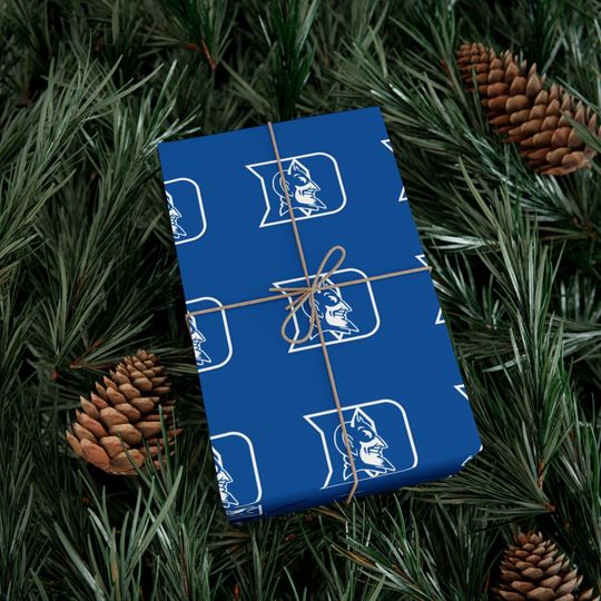 Discover Duke Blue Devil Gift Wrap Papers, Perfect for Holidays, Birthdays, Graduation, and Celebrations, Unique Blue Wrapping Paper, Sports