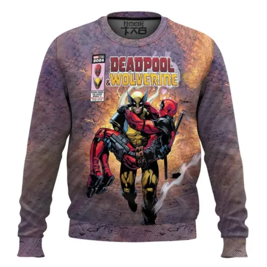 Deadpool and Wolverine Marvels Ugly Christmas Sweater