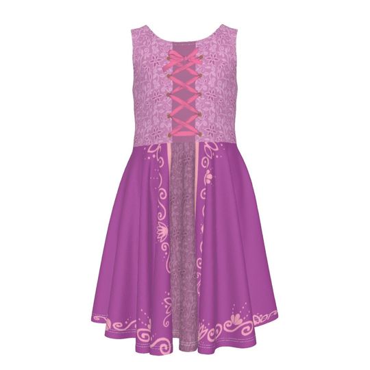 Discover Rapunzel Dress - Tangled Disney Bounding Halloween Kid's Sleeveless Dress