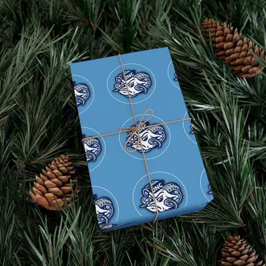 Discover UNC Tar Heels Gift Wrap Paper for All Occasions, Themed Wrapping, Festive Gift Wrapping, Birthday, Holiday Wrap